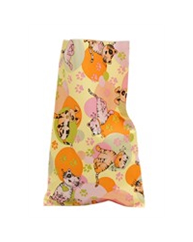 SC2657 | Pearlised Yellow Gift Bags with Cats and Dogs 15x25