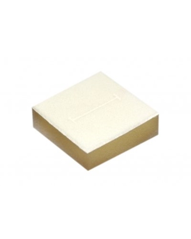 EO0196 | Esponja p/Anel Branca c/Revest. Tecido Branco 4x4cm