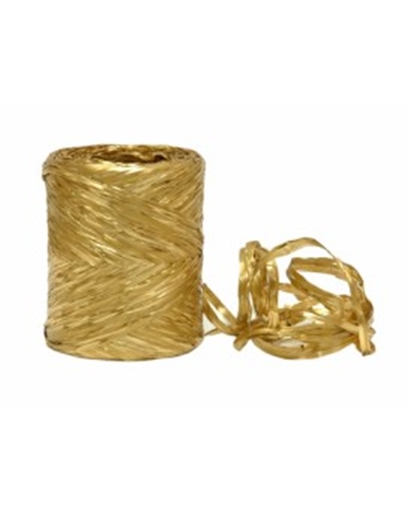 Rolo Rafia Metalizada Dourado 15mmx200mts – Fitas – Coimpack Embalagens, Lda