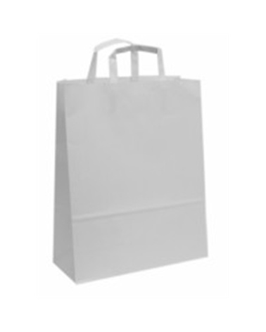 Bolsa Asa Plana Kraft Blanco Take Away – Bolsas de alas planas – Coimpack Embalagens, Lda
