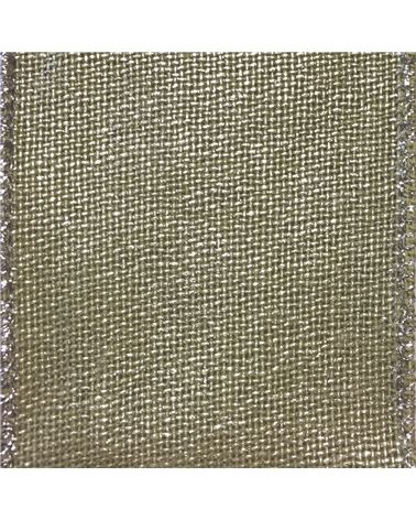 Ruban de Coton Vert/Doré 25mm – Rubans – Coimpack Embalagens, Lda