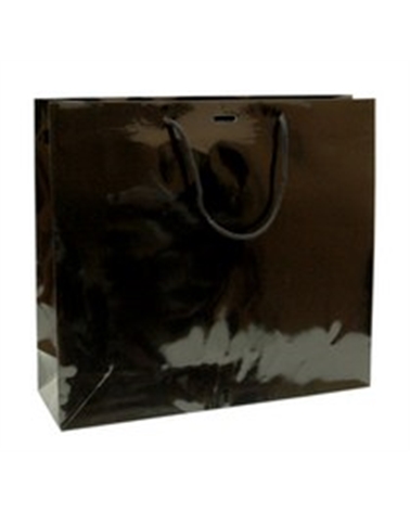 Prestige Black Luxury bag with ribbon slot – Prestige Bags – Coimpack Embalagens, Lda