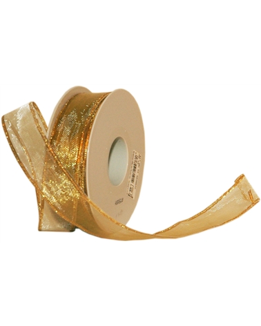 FT5157 | Wired Tissue Ribbon 417 Gold 25mmx25mts