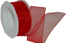 Rolo Fita Organza Aramada Vermelha 40mmx20mts – Rubans – Coimpack Embalagens, Lda