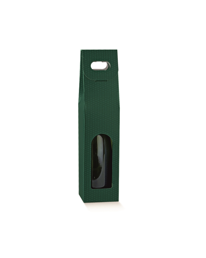 Caixa Spot Verde Scatola para 1 Garrafa - Verde - 90x90x370mm - CX4023