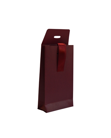 Saco Com Fita Bordeaux Texturado 7.5+3.5X14 (500) – Bags with ribbon – Coimpack Embalagens, Lda