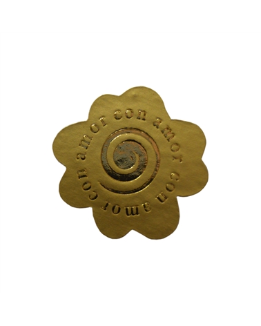 Rolo C/500 Etiquetas "Feliz Dia Mãe" Cortante Peq. Dourado – Étiquettes volantes – Coimpack Embalagens, Lda