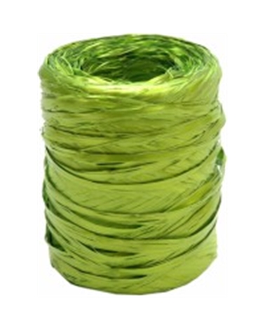 Spool of Metal Green Raphia 15mmx200mts – Ribbons – Coimpack Embalagens, Lda