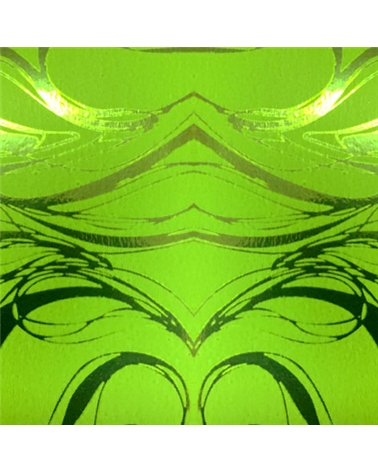 Rolo  de Fita Metalizada Verde c/Arabescos 31mm – Fitas – Coimpack Embalagens, Lda