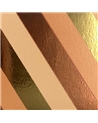 FT5017 | Mettalized Diagonal Copper Stripes Ribbon 19mmx100mts