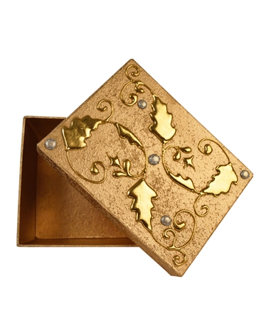 Caixas Grande Artesanal Dourado c/Motivo Dourado e Prateado – Boîtes flexibles – Coimpack Embalagens, Lda