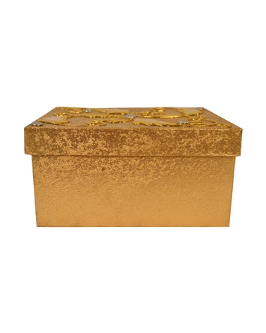 Caixas Grande Artesanal Dourado c/Motivo Dourado e Prateado – Boîtes flexibles – Coimpack Embalagens, Lda