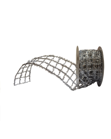 FT3641 | Net Metalized Ribbon Silver