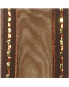 Brown Organza Ribbon with Coloured edge 38mmx10y – Ribbons – Coimpack Embalagens, Lda