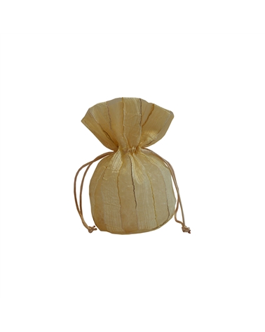 Organza bags with stripes - Golden – Organza Bags – Coimpack Embalagens, Lda