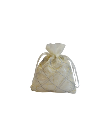 EO0243 | Organza bags with square pattern - White