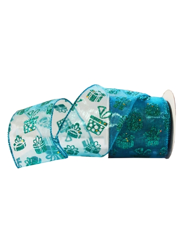 Fita Organza Aramada c/Presentes Azul – Rubans – Coimpack Embalagens, Lda