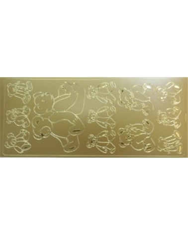 Etiqueta de Resina Autocolante Laço Dourado c/ Pintas Branca – Etiquetas – Coimpack Embalagens, Lda