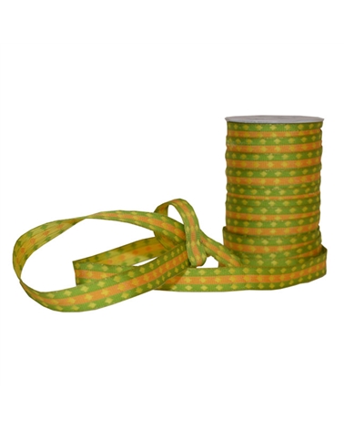 Wired Tissue Ribbon Yellow with rhombus – Ribbons – Coimpack Embalagens, Lda
