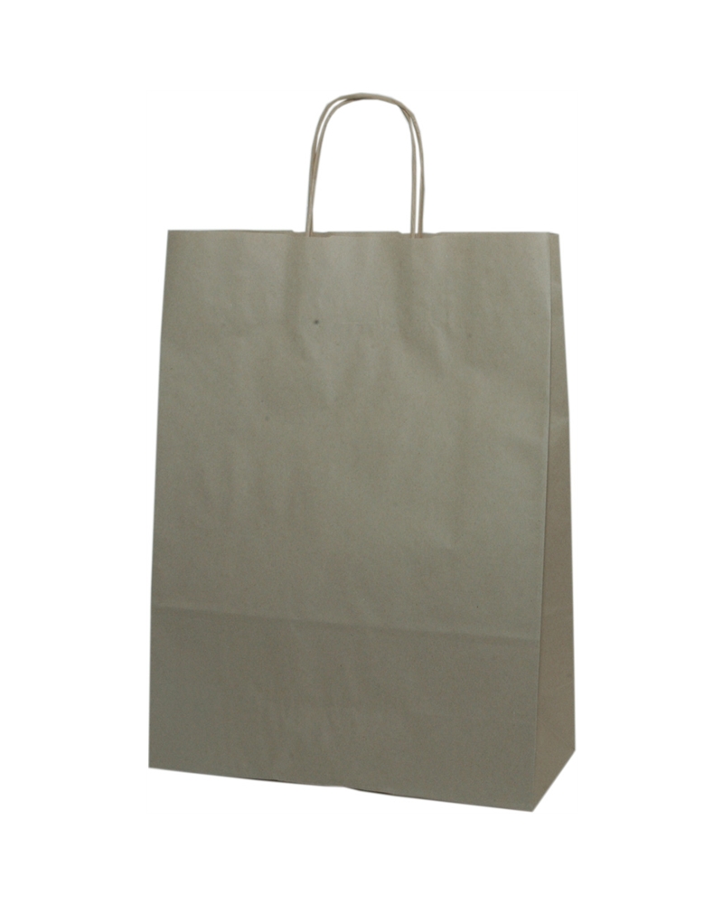 SC3218 | Twisted Handle Bag in Brown Recycled Paper