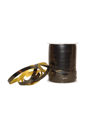 FT5281 | Reels Starmetal Ribbon Black with Gold Squares 10mm