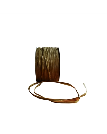 Rolo Fita de Tecido "Masai" Castanho e Dourado 36mm 10mts – Ribbons – Coimpack Embalagens, Lda