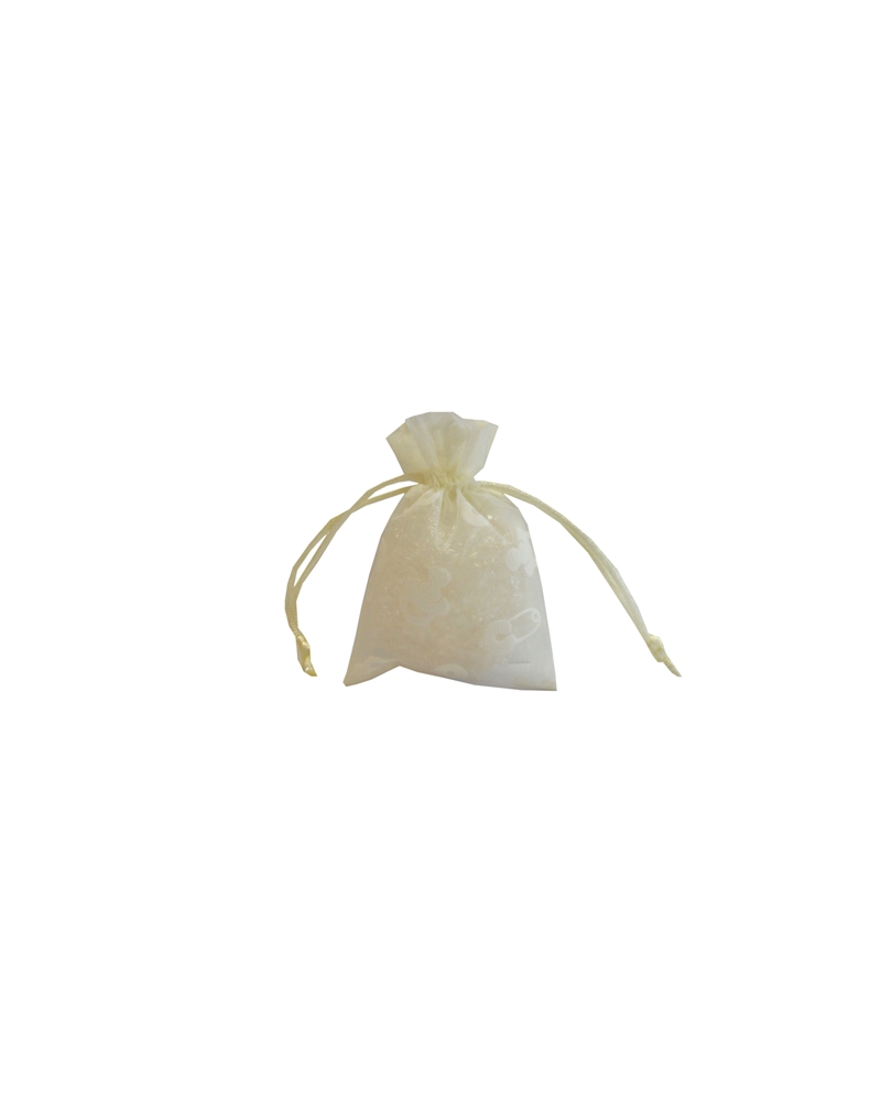EO0205 | Organza bags with baby pattern - Beige