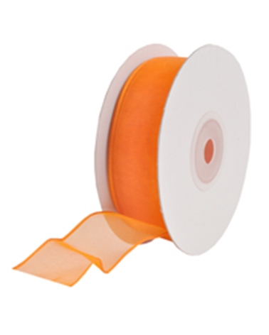 FT4458 | Wired orange Organza Ribbon 23mmx22y