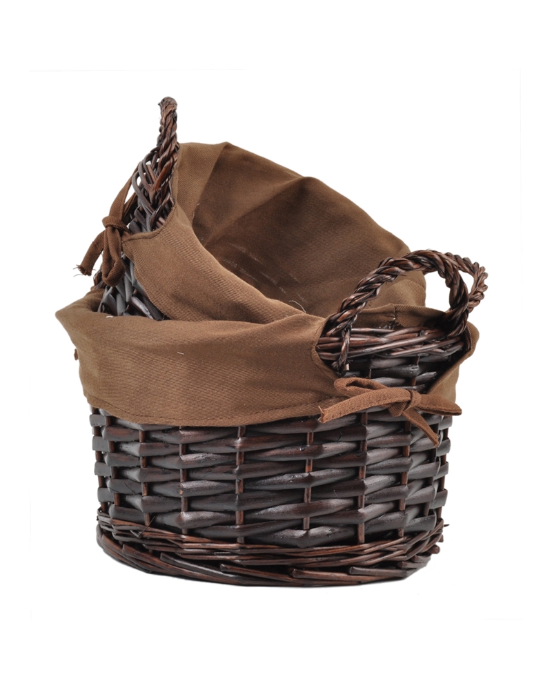 DVC0355 | Pack (2) Wicker Basket with Handles and Interior