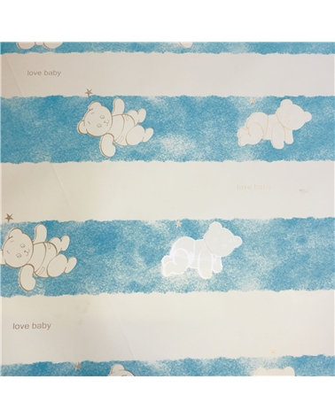 Papel Laminado Azul Ursos Criança (min. 25) – Feuille de papier – Coimpack Embalagens, Lda