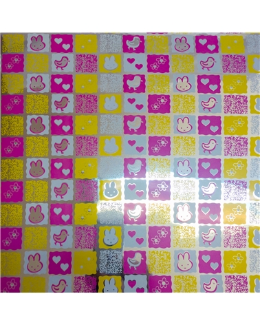 Laminated Sheets Child Pink Rabbits (min. 25) – Sheet Paper – Coimpack Embalagens, Lda