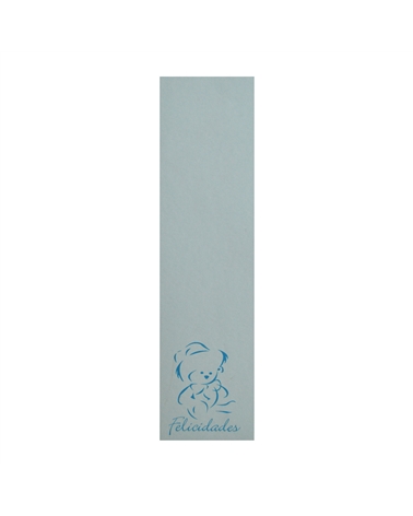 ET Cart. Urso Azul Felicidades (c/100) 15.7X4.1cm – Etiquetas – Coimpack Embalagens, Lda