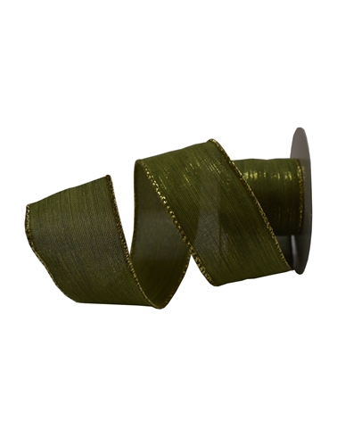 FT5222 | Green Tissue Ribbon with Gold Nuances 38mmx10y