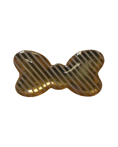Etiqueta Autocolante Laço Dourado com Riscas Brancas(min.80) – Hang tags – Coimpack Embalagens, Lda