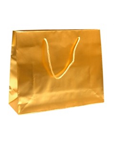 Saco Asa Cordão com Dobra Dourado Mate – Sacos Prestige – Coimpack Embalagens, Lda