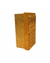 Caixa Artesanal Rect. Dourada c/Barras em Dourado 12x7x5cm #2 - CX2932