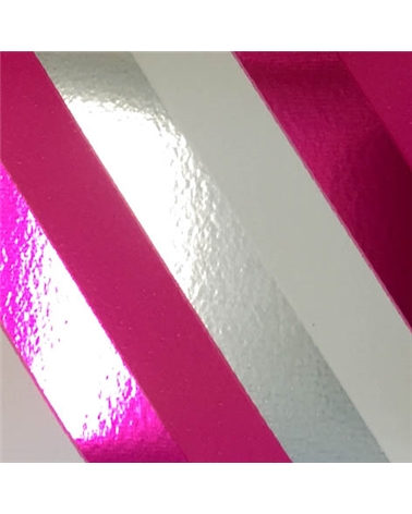 FT5008 | Mettalized Diagonal Fuchsia Stripes Ribbon 31mmx100mts