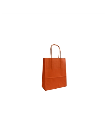 White Kraft Twisted Handle Bag Printed Orange – Twisted Handle – Coimpack Embalagens, Lda