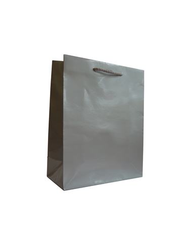 Prestige Silver Luxury bag with ribbon slot – Prestige Bags – Coimpack Embalagens, Lda