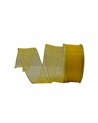 Wired Organza Ribbon Yellow 40mmx20mts – Ribbons – Coimpack Embalagens, Lda