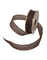 FT5329 | Wired Organza Ribbon "Batiste" Brown 25mm