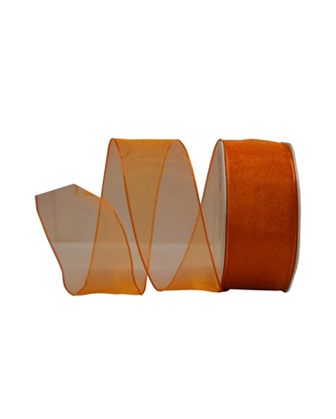 Wired Organza Ribbon Orange 40mmx20mts – Ribbons – Coimpack Embalagens, Lda