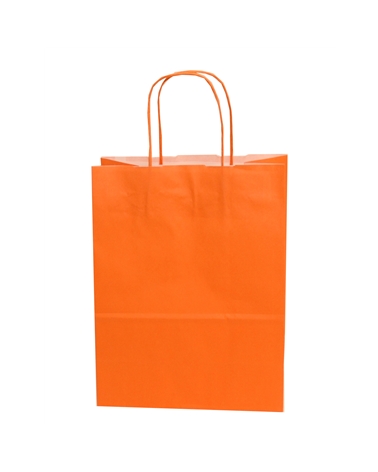 White Kraft Twisted Handle Bag Printed Orange – Twisted Handle – Coimpack Embalagens, Lda