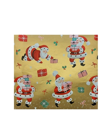 PP2891 | Gold Paper Sheets Child with Santa Claus