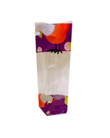 ASC0054 | Cellophane bag with Hard Bottom Purple "Twiggy"