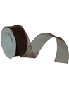 Wired Organza Ribbon Dark Brown 40mmx20mts – Ribbons – Coimpack Embalagens, Lda