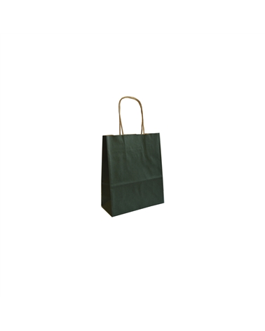 SC3411 | Brown Kraft Twisted Handle Bag Dark Green