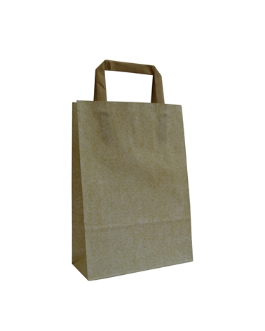 White Kraft Flat Handle Bag Printed Blue – Flat Wing Bags – Coimpack Embalagens, Lda