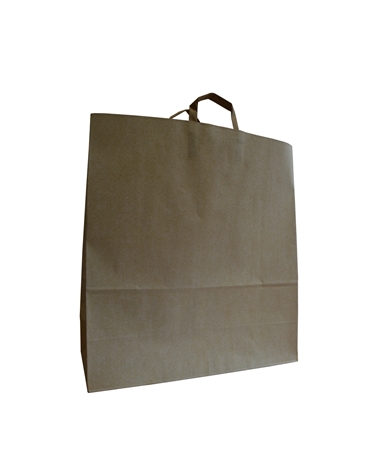 White Kraft Flat Handle Bag Printed Pastel Orange – Flat Wing Bags – Coimpack Embalagens, Lda