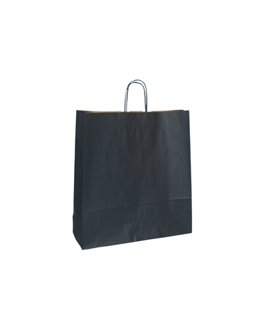 SC3409 | Brown Kraft Twisted Handle Bag Dark Blue